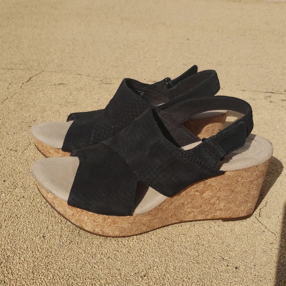 Womens Clarke Annadel Parker Wedge Sandals